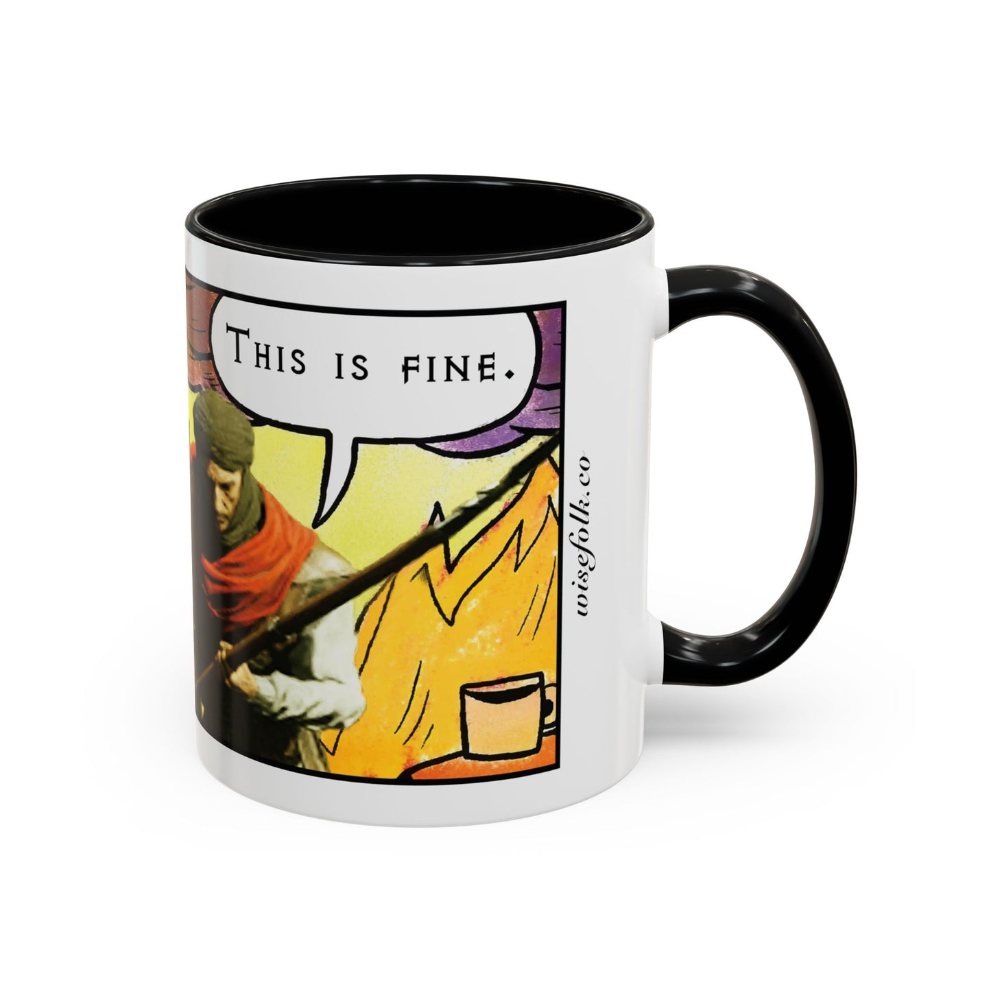 UK Product - "This is fine" Travincal 11oz Coffee Mug – For Diablo II Resurrected Players and Coffee Lovers
