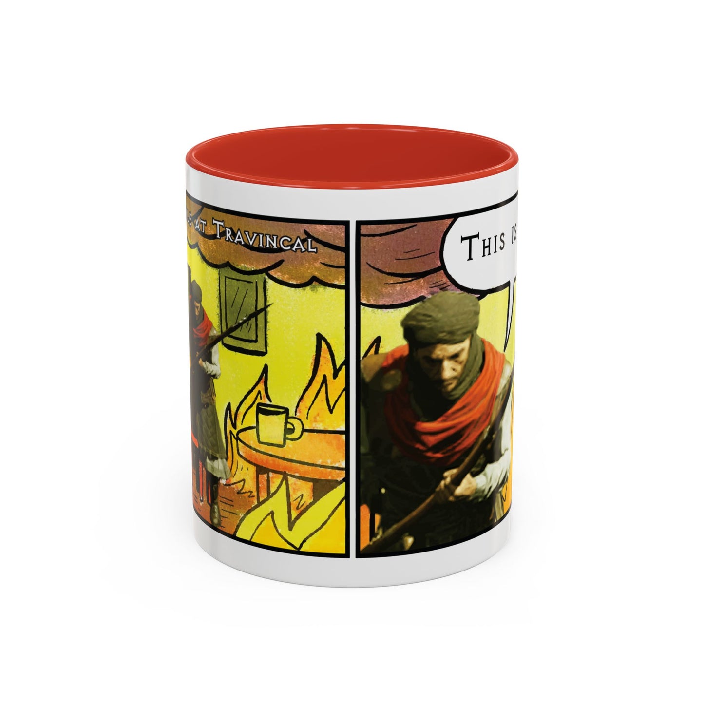 UK Product - "This is fine" Travincal 11oz Coffee Mug – For Diablo II Resurrected Players and Coffee Lovers