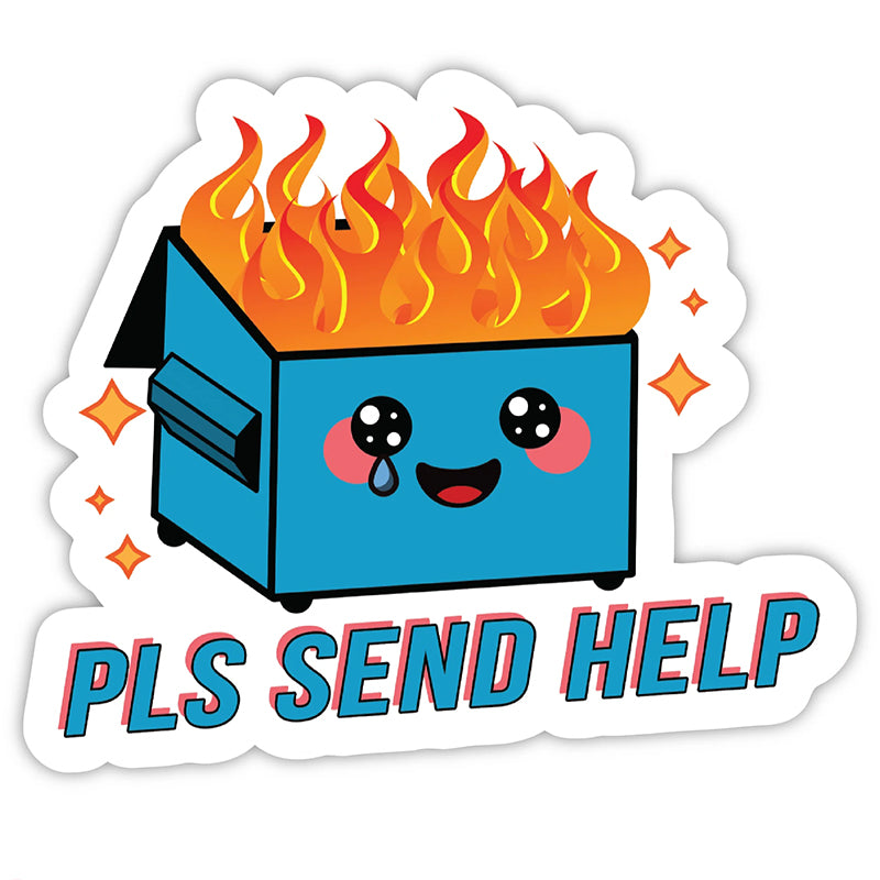Please Send Help - Funny Waterproof Sticker for Laptops, Water Bottles and Smooth Surfaces