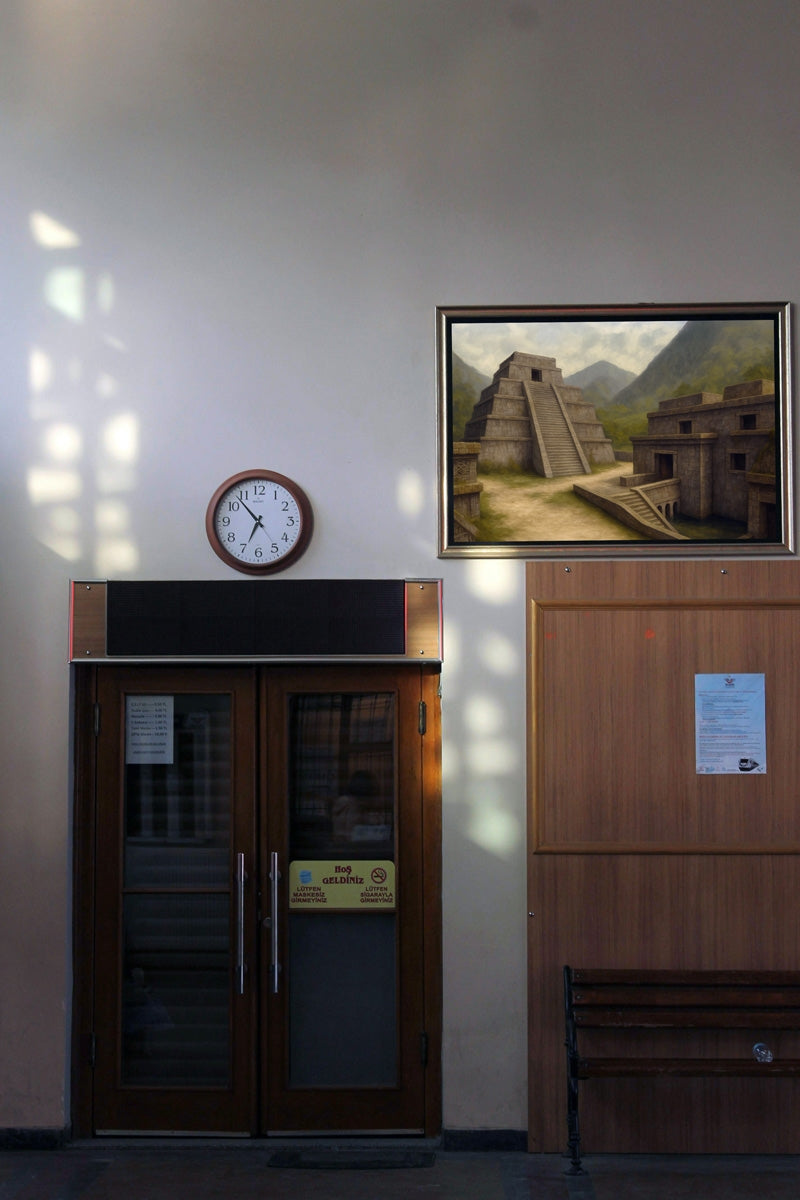 De_Aztec Bombsite B - Counter-Strike Art Digital Painting Poser Framed Wall Print