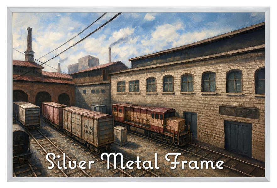 De_Train Bombsite A - Counter-Strike Art Digital Painting Poster Framed Wall Print