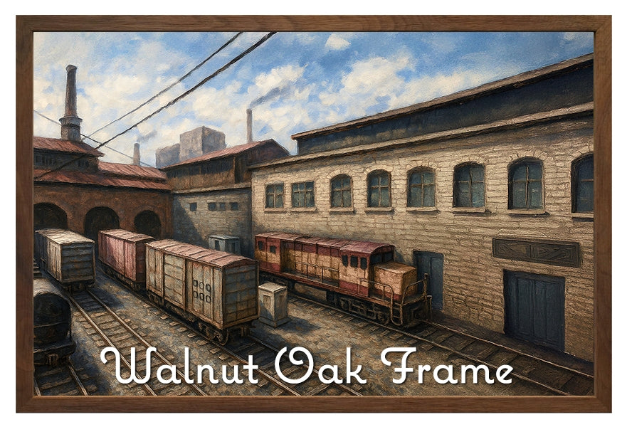De_Train Bombsite A - Counter-Strike Art Digital Painting Poster Framed Wall Print