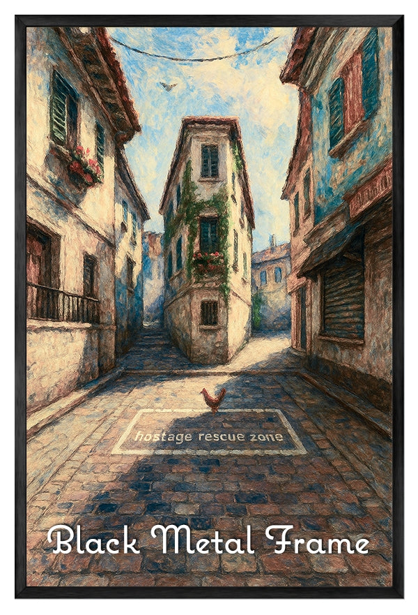 Cs_Italy CT Spawn Site - Counter-Strike Art Digital Painting Poster Framed Wall Print