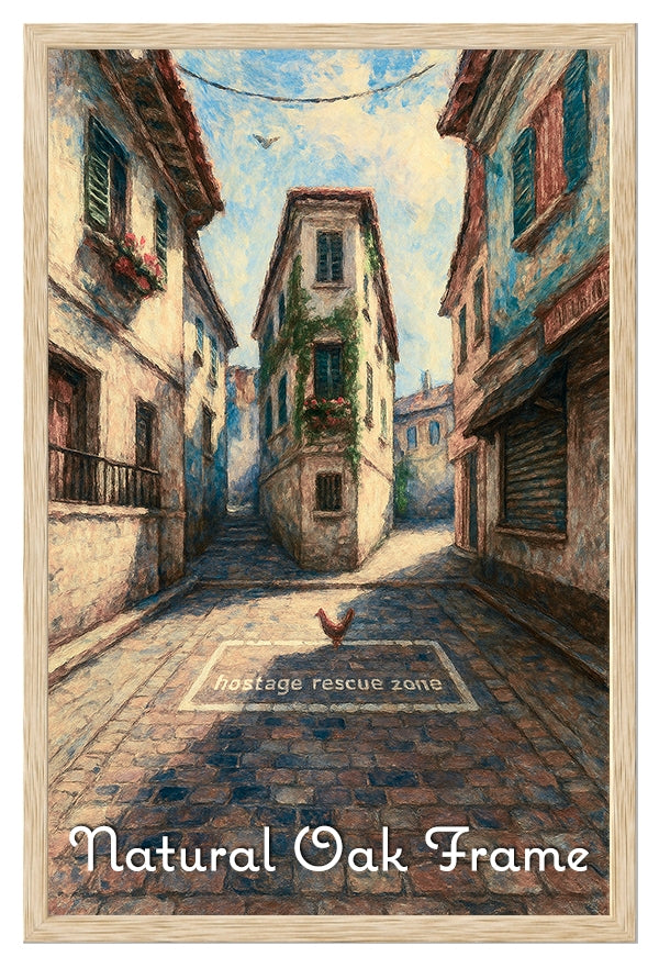 Cs_Italy CT Spawn Site - Counter-Strike Art Digital Painting Poster Framed Wall Print